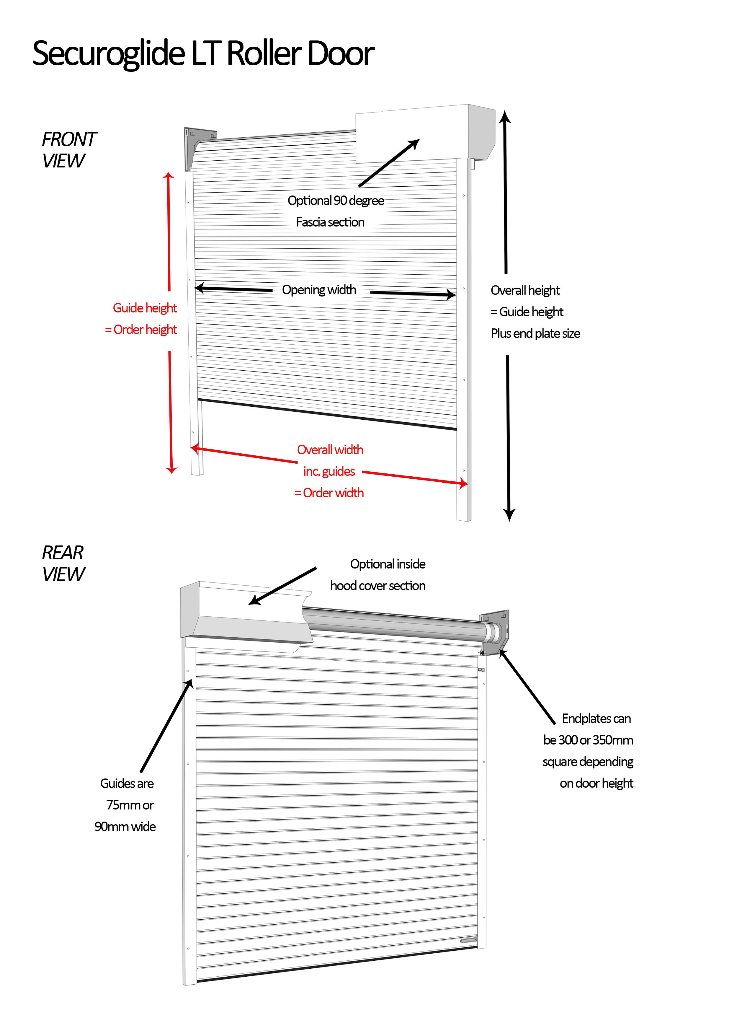 LT Economy Roller Door Roller Garage Doors Aluminium Seceuroglide